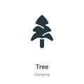 Tree vector icon on white background. Flat vector tree icon symbol sign from modern camping collection for mobile concept and web Royalty Free Stock Photo