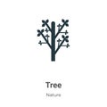 Tree vector icon on white background. Flat vector tree icon symbol sign from modern nature collection for mobile concept and web Royalty Free Stock Photo