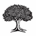 Tree Vector Illustration Logo Template Royalty Free Stock Photo