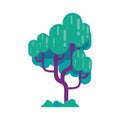 Tree Vector illustration with flat and simple design. Royalty Free Stock Photo