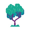 Tree Vector illustration with flat and simple design. Royalty Free Stock Photo