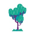 Tree Vector illustration with flat and simple design. Royalty Free Stock Photo