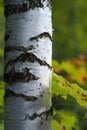 Tree. White birch barrel. Royalty Free Stock Photo