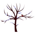 Tree winter sign Royalty Free Stock Photo