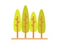 Tree wood single isolated icon with flat style