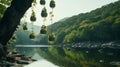Romantic Riverscapes: A Stunning Display Of Hanging Jugs In Kengo Kuma Style