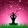 Tree Yoga Shows Love Not War And Branch Royalty Free Stock Photo