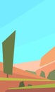 Low poly desert vegetation Royalty Free Stock Photo