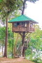 Treehouse at Thong Pha Phum National Park, Kanchanaburi, Thailand Royalty Free Stock Photo