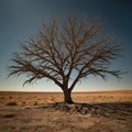 treeless in the deserts Royalty Free Stock Photo