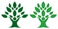 Green color family nature Tree, team symbol