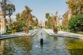 Trees in autaumn at the garden of  Golestan Palace inTehran, Iran,which is a UNESCO World Heritage site Royalty Free Stock Photo