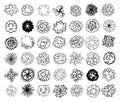 Trees, bushes and shrubs, top view for landscape design plan.