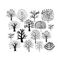 Trees collection, sketch foryour design