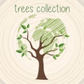 Trees Color Vector Selection