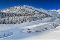 Trees covered by fresh snow in Tyrolian Alps - Zillertal arena, A