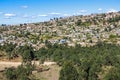Trees and Crowded Township Housing Settlement in Marianne Hill Royalty Free Stock Photo