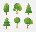 Trees and environment vector set