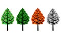 Trees of Four Seasons Royalty Free Stock Photo