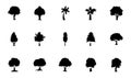 Trees Glyph Vector Icons Pack