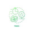 Trees green gradient concept icon Royalty Free Stock Photo