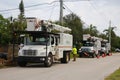 Tree Trimming Trucks after Hurricane Irma