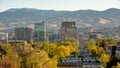 Early morning skyline of Boise Idaho with capital building