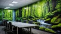 trees office wall mural Royalty Free Stock Photo