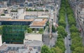 Trees on Parisian streets and green spaces on terraces, rooftops