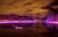 Trees in the park are purple. Royalty Free Stock Photo