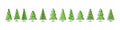 Trees pines vector icons. Trees icons in a row  isolated. Panorama view. Christmas tree in line flat design. Vector illustration Royalty Free Stock Photo