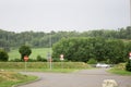 Trees plants grass and greenery in the highway of Rosenheim new autobahn Germany Royalty Free Stock Photo