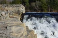 Trees, Rocks, and Waterfall