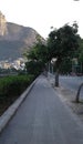 Trees and running tracks around Rodrigo de Freitas Lagoon Rio de Janeiro Brazil