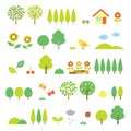Trees set Royalty Free Stock Photo