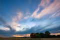 Trees And Sky After Sunset Royalty Free Stock Photo