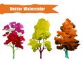 Trees Watercolor1 Royalty Free Stock Photo