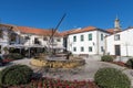 Treet atmosphere and architecture in front of bars and restaurants of Esposende, Portugal