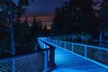 Treetop Walkway lignting, Sightseeing trail in tree crowns. Wood