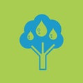 Treewithwaterdrops. Vector illustration decorative design Royalty Free Stock Photo