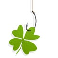 A 4-leaf clover symbol of luck. Royalty Free Stock Photo