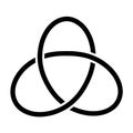 Trefoil knot symbol illustration