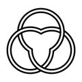 Trefoil knot symbol