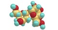 Trehalose molecular structure isolated on white