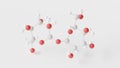 trehalose molecule 3d, molecular structure, ball and stick model, structural chemical formula carbohydrates