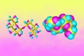 Trehalose or mycose sugar molecule. It is a disaccharide consisting of two molecules of glucose. 3d illustration