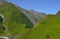 Trek from Omalo to Shatili through Atsunta Pass, Georgia. Royalty Free Stock Photo