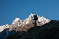 Trekker on Manaslu circuit trek in Nepal Royalty Free Stock Photo