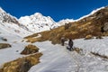 Trekkers in Annapurna Sanctuary