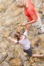 Trekkers - family on trek Royalty Free Stock Photo